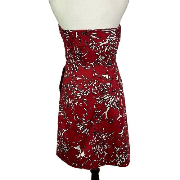The Limited Strapless Red, Black & White Coral Print Dress Size 6, Pockets, Line - Picture 9 of 14